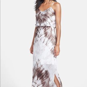 Vince Camuto Brown Tie Dye Maxi Dress